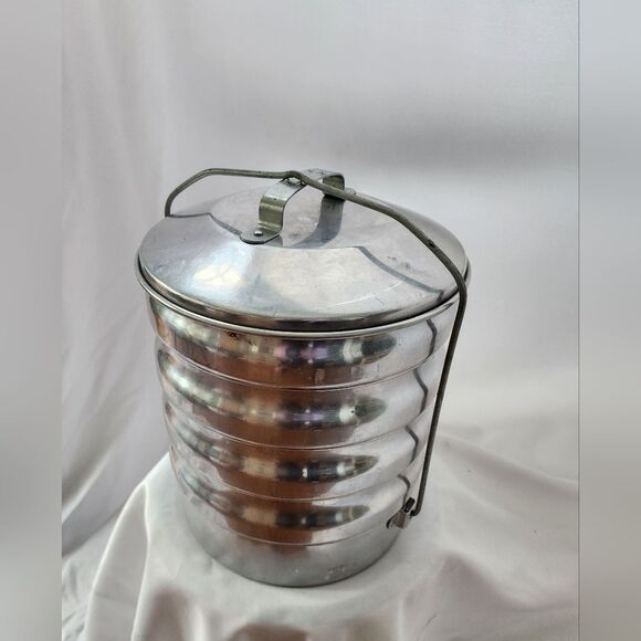 Vintage Tiffin Stackable 5 Tier Buckeye Mardigan Prod. Lunch/Pie Camp - Picture 1 of 8